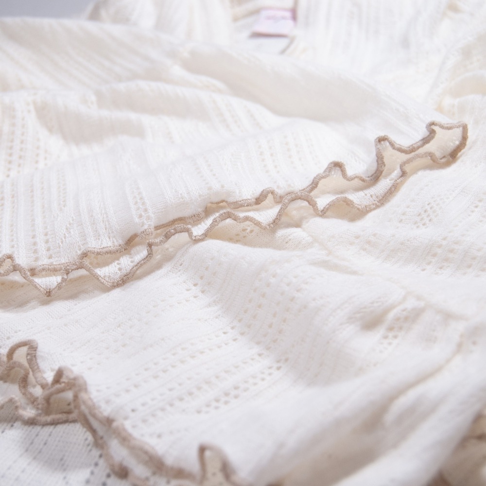 Out From Under Urban Outfitters‎ Cropped Hoodie Ruffle Long Bell Sleeve Medium M - Picture 6 of 8